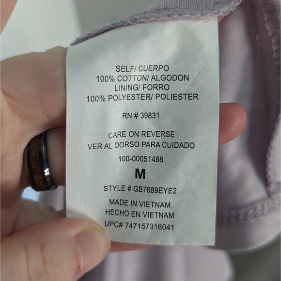 Gianni Bini Lilac Purple Eyelet Overlay Off Shoulder Fit & Flare Mini Dress Med - Picture 7 of 9